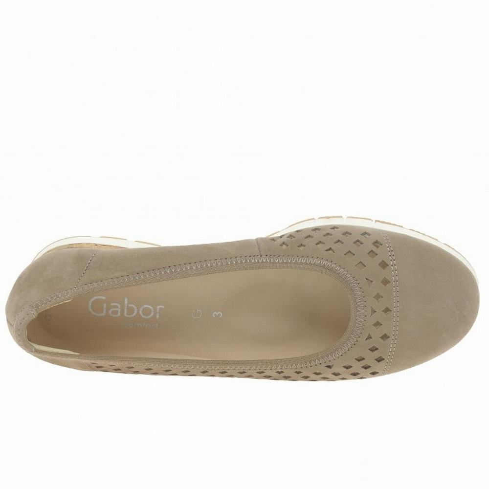 Gabor Berry Punch Detail Naisten Ballerinat Ruskea | FI0001950