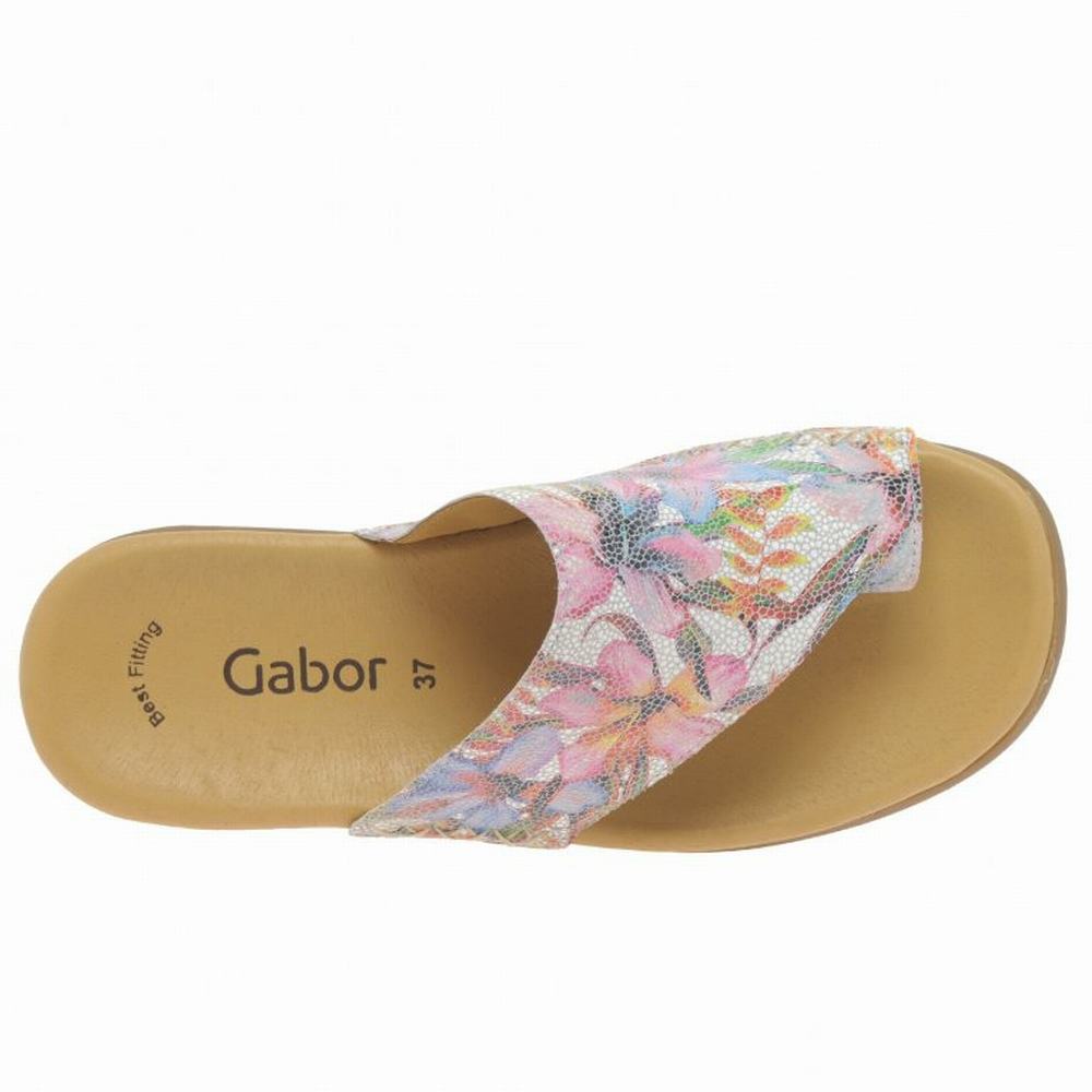 Gabor Lanzarote Printed Varvas Loop Naisten Muulit Kukka | FI0002966