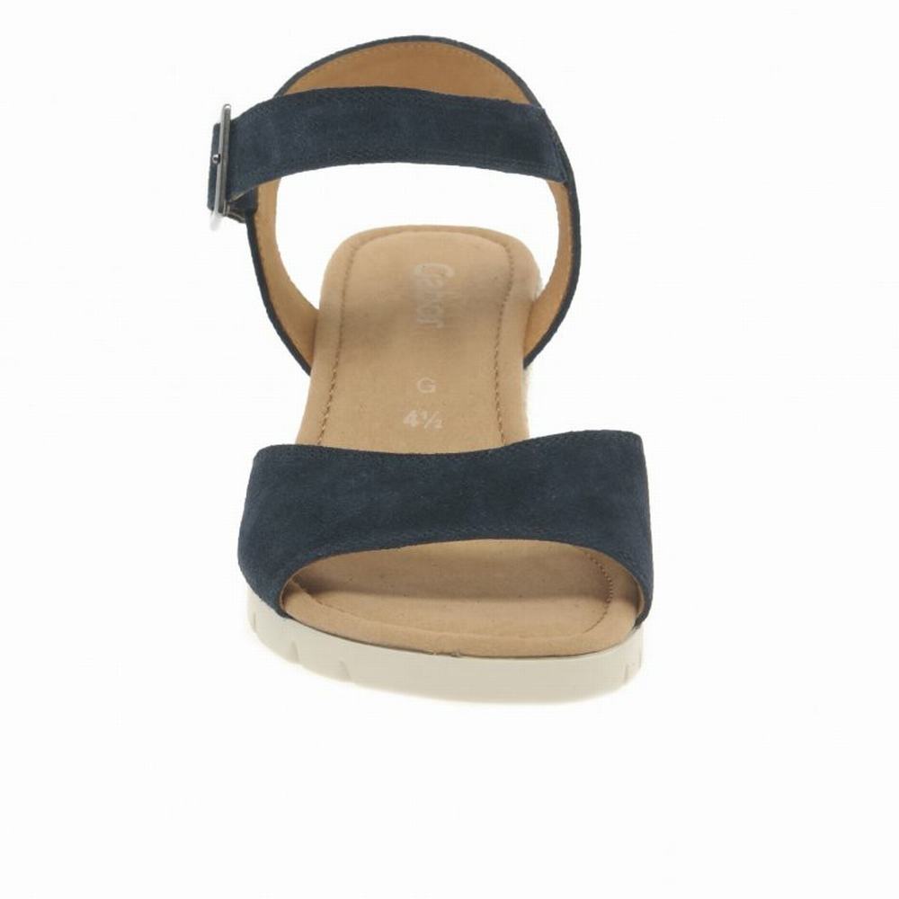 Gabor Nieve Heel Sandals Naisten Kiilakorkosandaalit Laivastonsininen | FI0002186