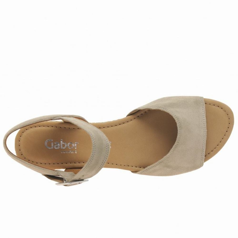 Gabor Nieve Heel Sandals Naisten Kiilakorkosandaalit Ruskea | FI0002187