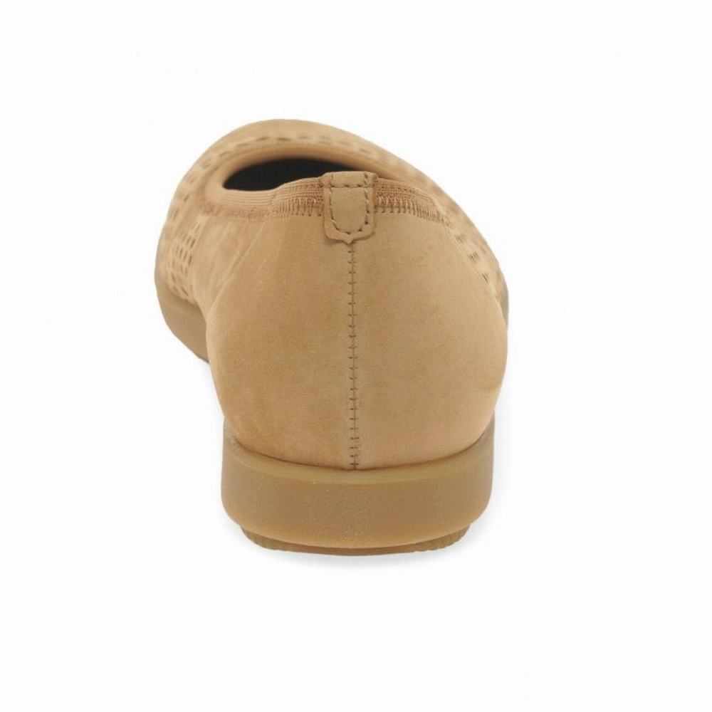 Gabor Pattie Punched Detail Naisten Ballerinat Khaki | FI0001965