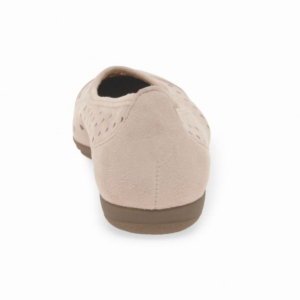 Gabor Ruffle Punched Detail Naisten Ballerinat Beige | FI0001938